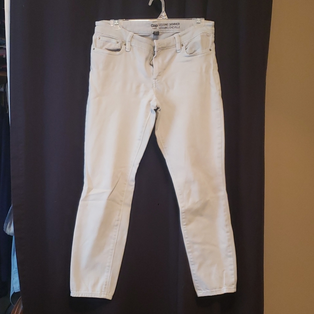 Pale blue jeggings